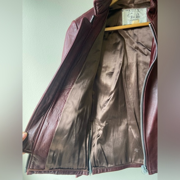 Oxblood vintage leather jacket - Picture 3 of 16